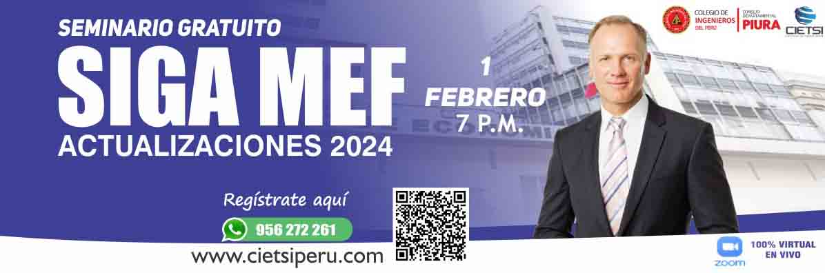 SEMINARIO GRATUITO SIGA MEF ACTUALIZACIONES DEL 2024